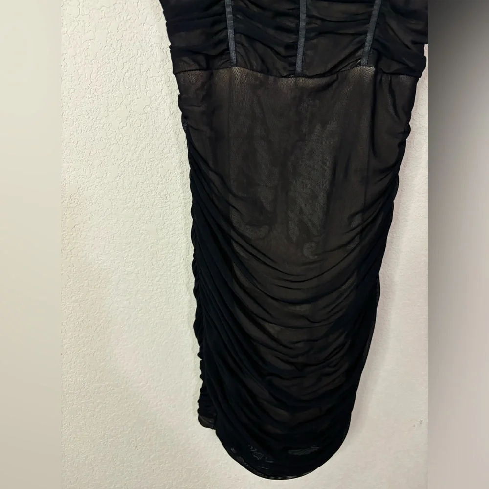 Privy Privately Privileged Mesh Overlay Bodycon Dress - Picture 6 of 13